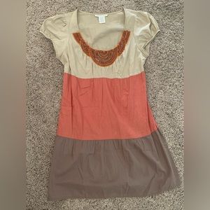 Charlotte Russe tunic with beaded neckline